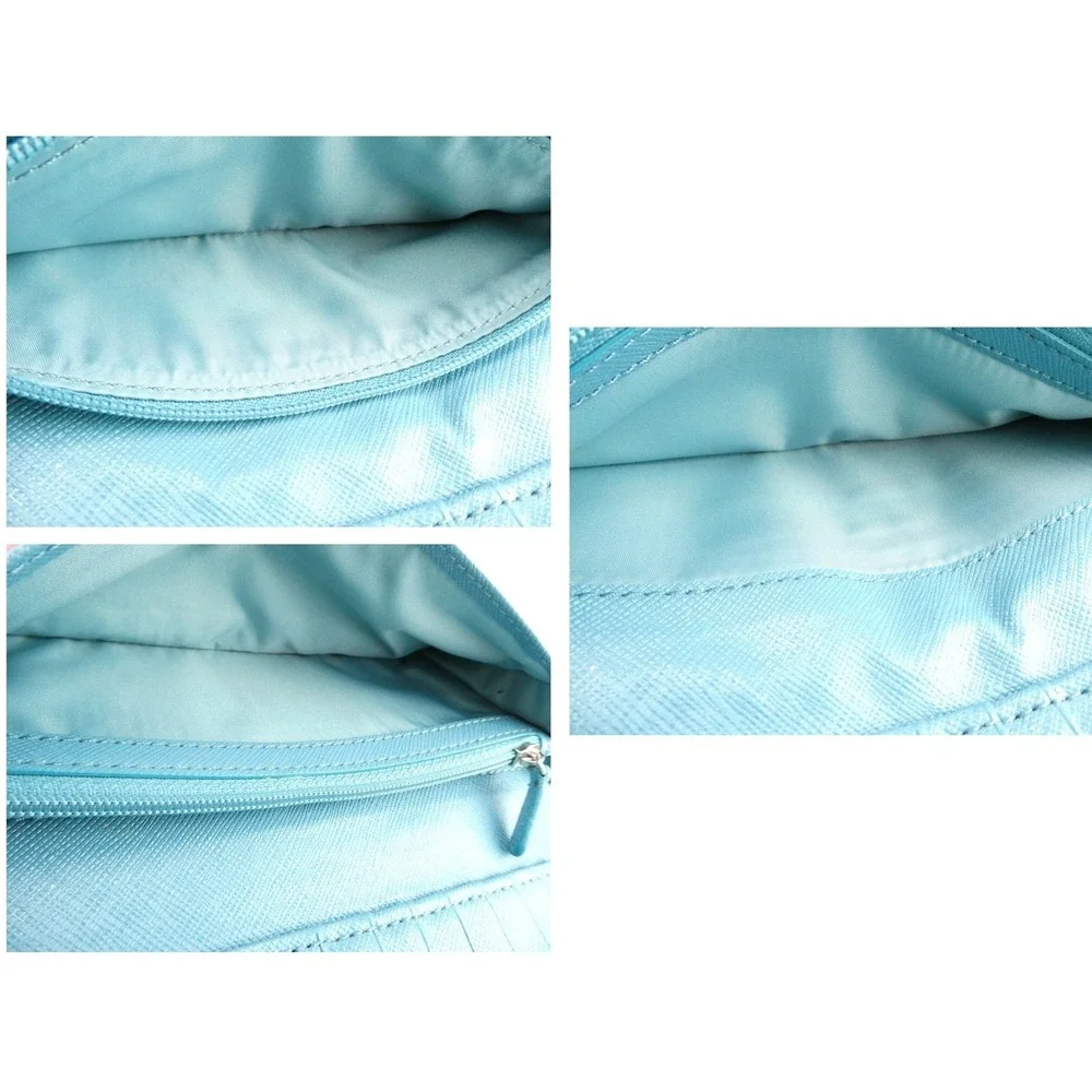 Coach Soho Teal Leather Trifold Wallet
